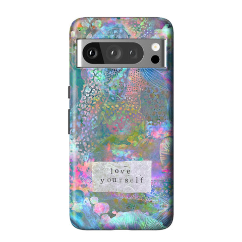Love Yourself Pastel Abstract Art Tough Phone Case for Pixel 8 Pro
