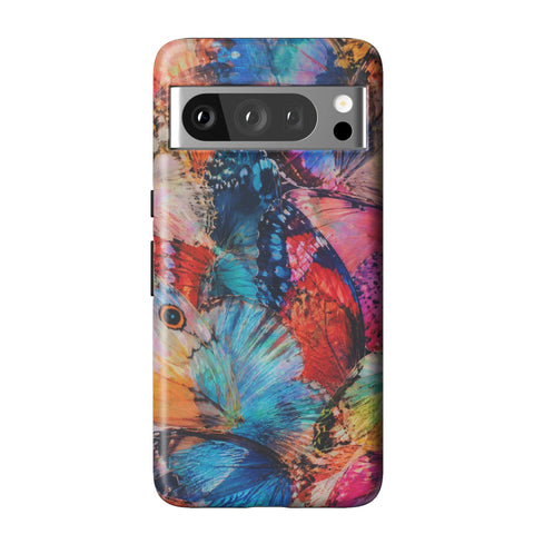 Colorful Butterfly Moth Wings Tough Phone Case for Pixel 8 Pro
