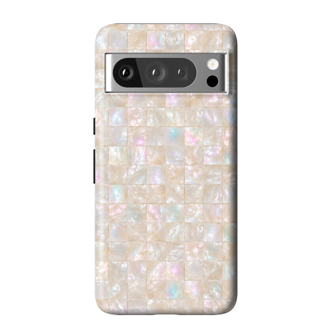 Opal Mother of Pearl Tile Print Tough Phone Case for Pixel 8 Pro
