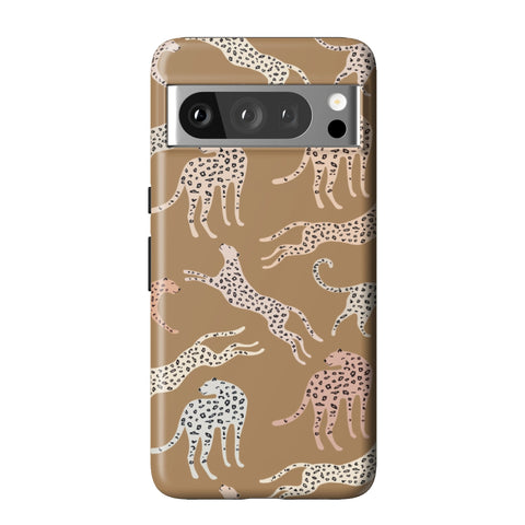Trendy Cheetah Print Tough Phone Case for Pixel 8 Pro