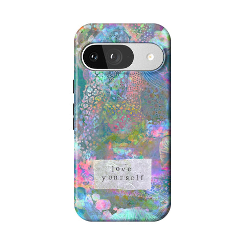 Love Yourself Pastel Abstract Art Tough Phone Case for Pixel 9