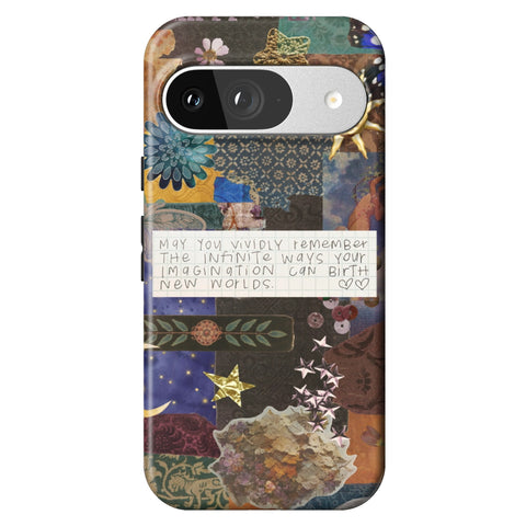 Whimsy Quote Collage Tough Phone Case for Pixel 9