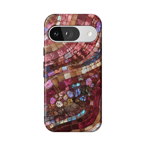 Garnet Stained Glass Print Tough Phone Case for Pixel 9