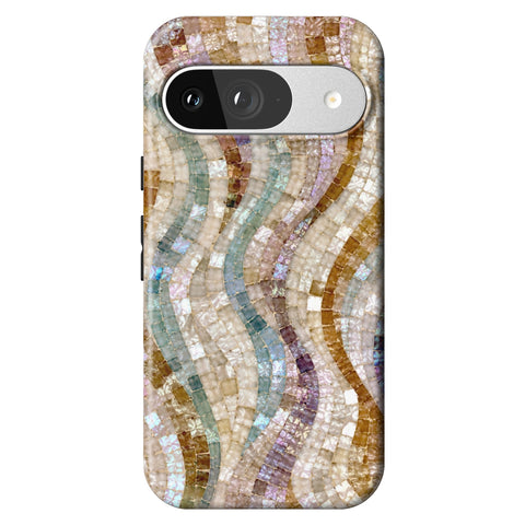Seashell Mosaic Print Tough Phone Case for Pixel 9