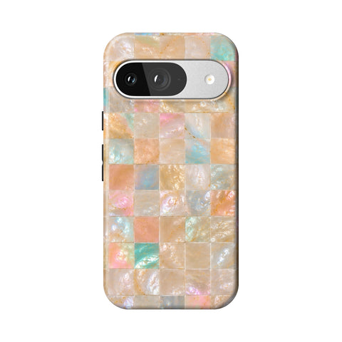 Peach Sorbet Tile Print Tough Phone Case for Pixel 9