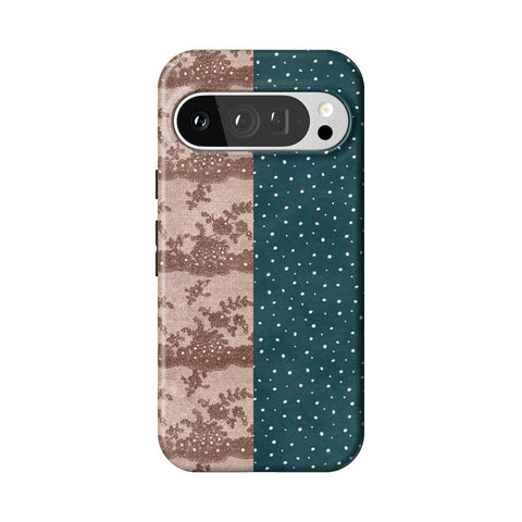 Lace & Tiny Dots Split Tough Phone Case for Pixel 9 Pro