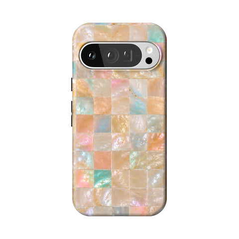 Peach Sorbet Tile Print Tough Phone Case for Pixel 9 Pro