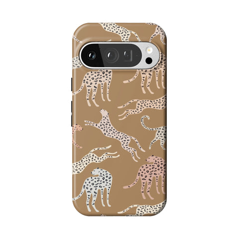 Trendy Cheetah Print Tough Phone Case for Pixel 9 Pro