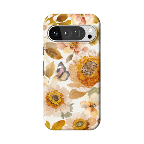 Rustic Boho Floral Tough Phone Case for Pixel 9 Pro