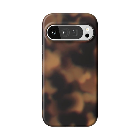 Classic Tortoise Shell Print Tough Phone Case for Pixel 9 Pro