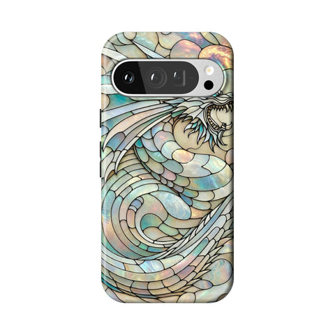 Year of the Dragon Stained Glass Illusion Tough Phone Case for Pixel 9 Pro