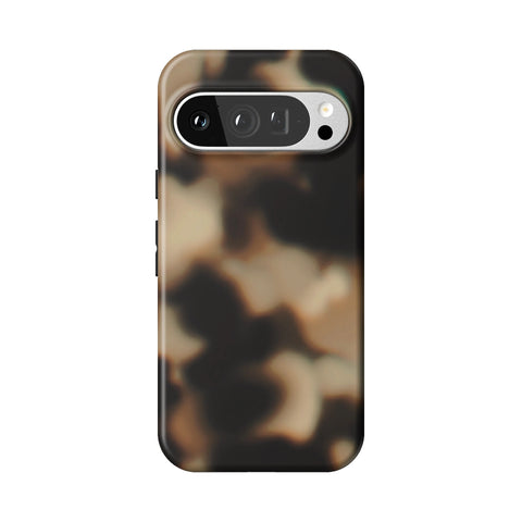 Creamy Tortoise Shell Tough Phone Case for Pixel 9 Pro