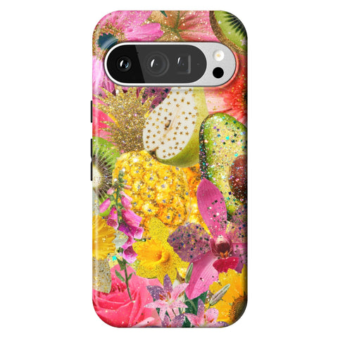 Tropical Fruit Floral Tough Phone Case for Pixel 9 Pro