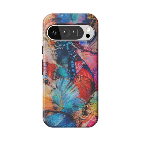 Colorful Butterfly Moth Wings Tough Phone Case for Pixel 9 Pro