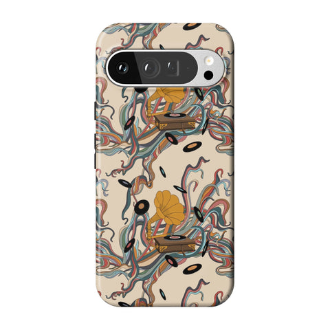Art Nouveau Vinyl Record Player Tough Phone Case for Pixel 9 Pro XL