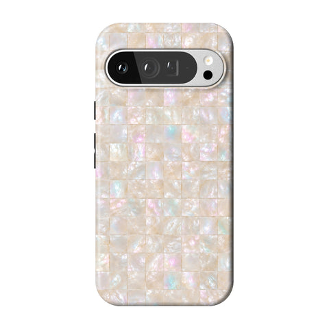 Opal Mother of Pearl Tile Print Tough Phone Case for Pixel 9 Pro XL