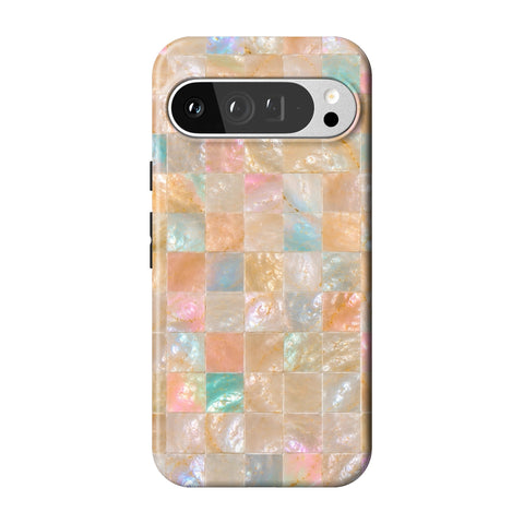 Peach Sorbet Tile Print Tough Phone Case for Pixel 9 Pro XL