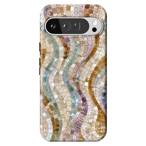 Seashell Mosaic Print Tough Phone Case for Pixel 9 Pro XL