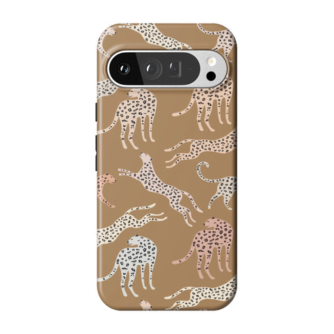 Trendy Cheetah Print Tough Phone Case for Pixel 9 Pro XL