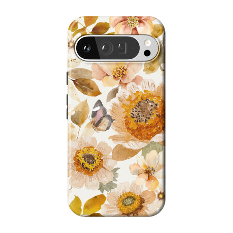 Rustic Boho Floral Tough Phone Case for Pixel 9 Pro XL