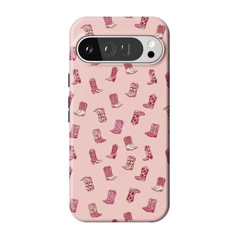 Pink Cowgirl Boots Tough Phone Case for Pixel 9 Pro XL