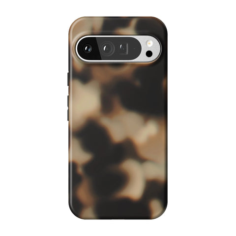 Creamy Tortoise Shell Tough Phone Case for Pixel 9 Pro XL