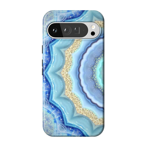 Blue Boho Tie Dye Tough Phone Case for Pixel 9 Pro XL