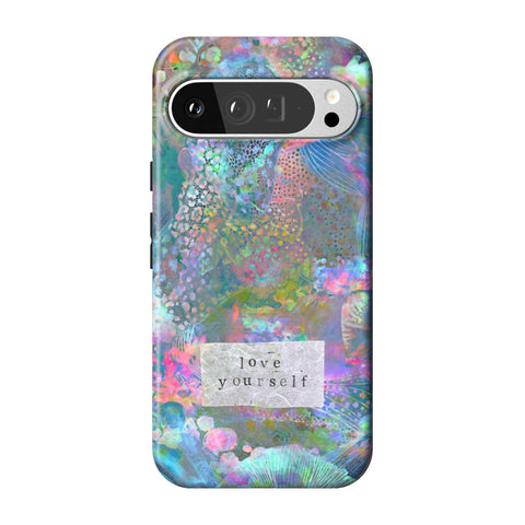 Love Yourself Pastel Abstract Art Tough Phone Case for Pixel 9 Pro XL