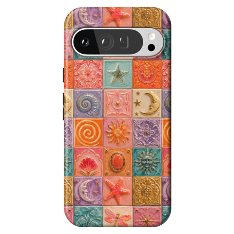 Nautical Whimsy Tiles Tough Phone Case for Pixel 9 Pro XL