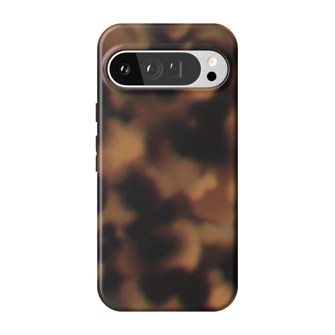 Classic Tortoise Shell Print Tough Phone Case for Pixel 9 Pro XL