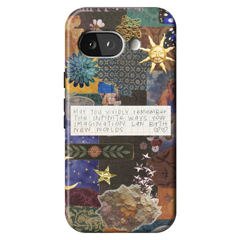 Whimsy Quote Collage Tough Phone Case for Pixel 9a