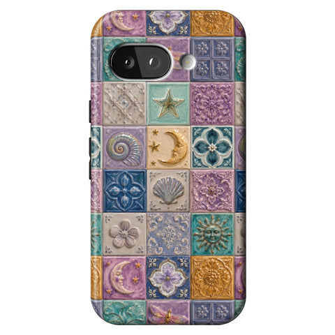 Mermaid Whimsy Tiles Tough Phone Case for Pixel 9a