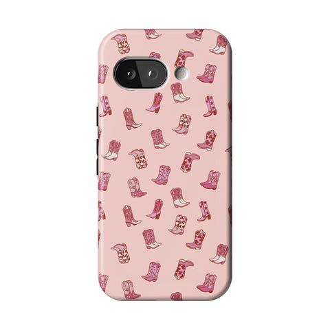 Pink Cowgirl Boots Tough Phone Case for Pixel 9a