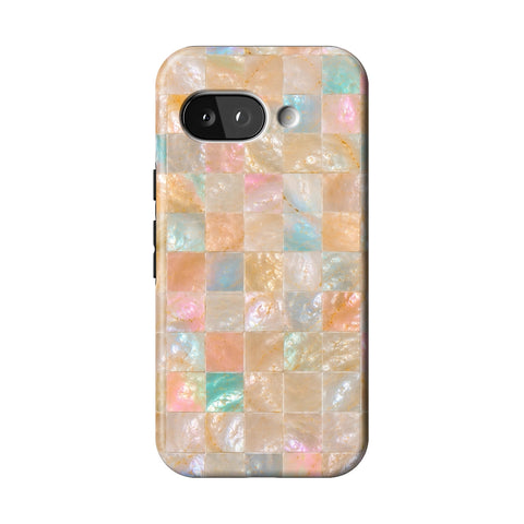 Peach Sorbet Tile Print Tough Phone Case for Pixel 9a