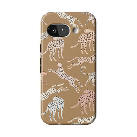 Trendy Cheetah Print Tough Phone Case for Pixel 9a