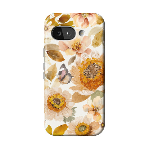 Rustic Boho Floral Tough Phone Case for Pixel 9a