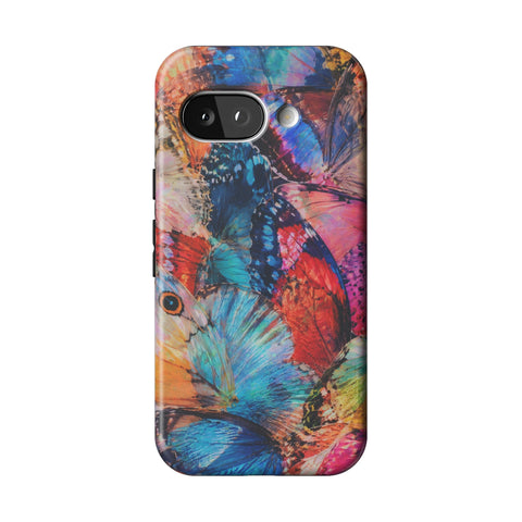 Colorful Butterfly Moth Wings Tough Phone Case for Pixel 9a