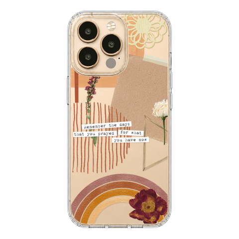 Rustic Abstract Collage Scraps Phone Case For iPhone 17 16 15 14 13 7 8 SE Galaxy S26 S25 shown on iPhone 13 Pro