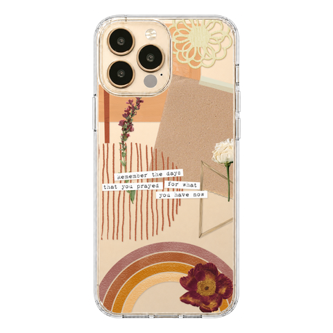 Rustic Abstract Collage Scraps Phone Case For iPhone 17 16 15 14 13 7 8 SE Galaxy S26 S25 shown on iPhone 13 Pro Max