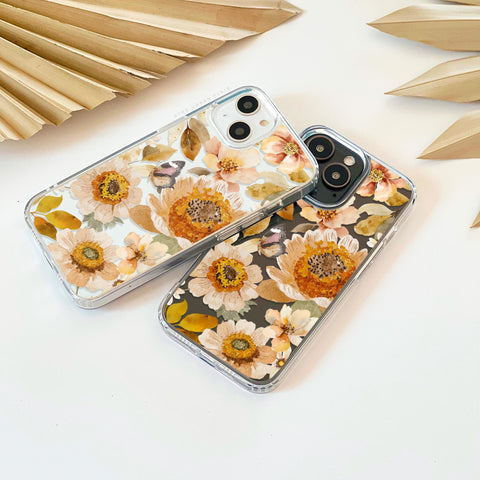 Boho Autumn Wildflowers Clear Phone Case - The Urban Flair (Feat)