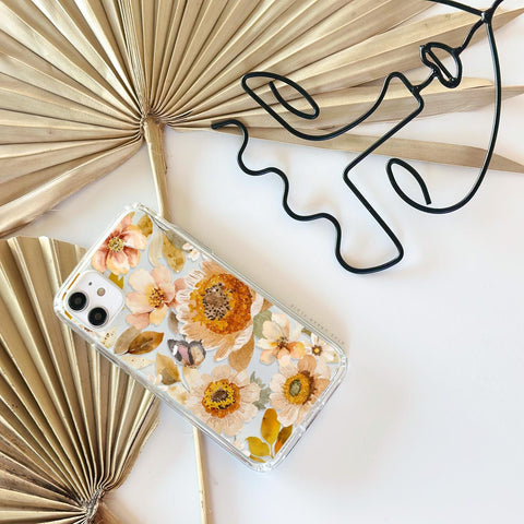 Boho Autumn Wildflowers Clear Phone Case - The Urban Flair (Feat)