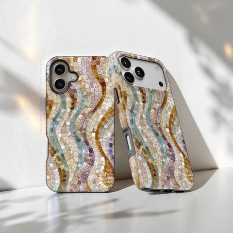 Seashell Mosaic Print Tough Phone Case - The Urban Flair (Feat)
