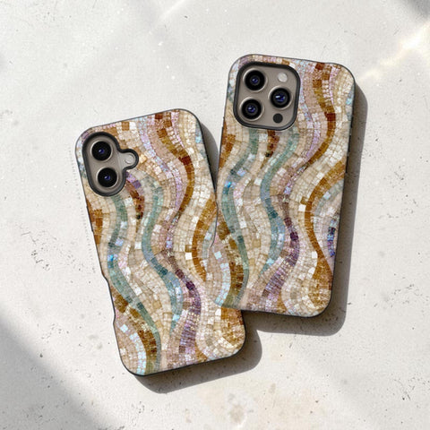 Seashell Mosaic Print Tough Phone Case - The Urban Flair (Feat)