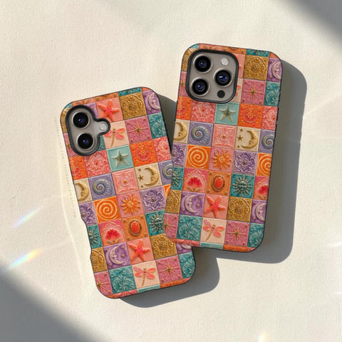 Nautical Whimsy Tiles Tough Phone Case - The Urban Flair (Feat)