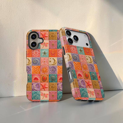 Nautical Whimsy Tiles Tough Phone Case - The Urban Flair (Feat)