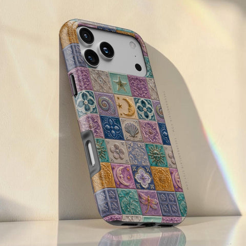 Mermaid Whimsy Tiles Tough Phone Case - The Urban Flair (Feat)