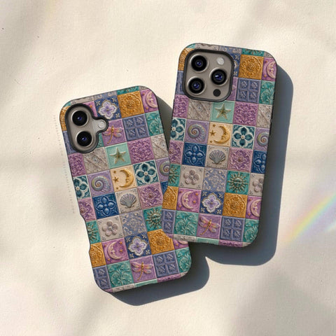 Mermaid Whimsy Tiles Tough Phone Case - The Urban Flair (Feat)
