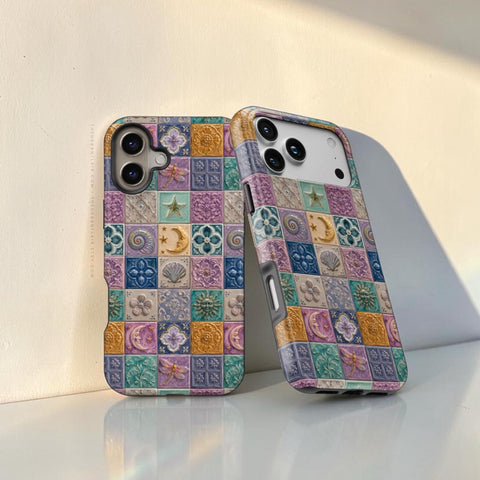 Mermaid Whimsy Tiles Tough Phone Case - The Urban Flair (Feat)