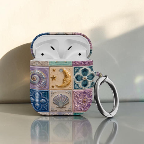Mermaid Whimsy Tiles AirPods Case - The Urban Flair (Feat)