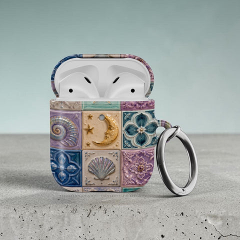 Mermaid Whimsy Tiles AirPods Case - The Urban Flair (Feat)